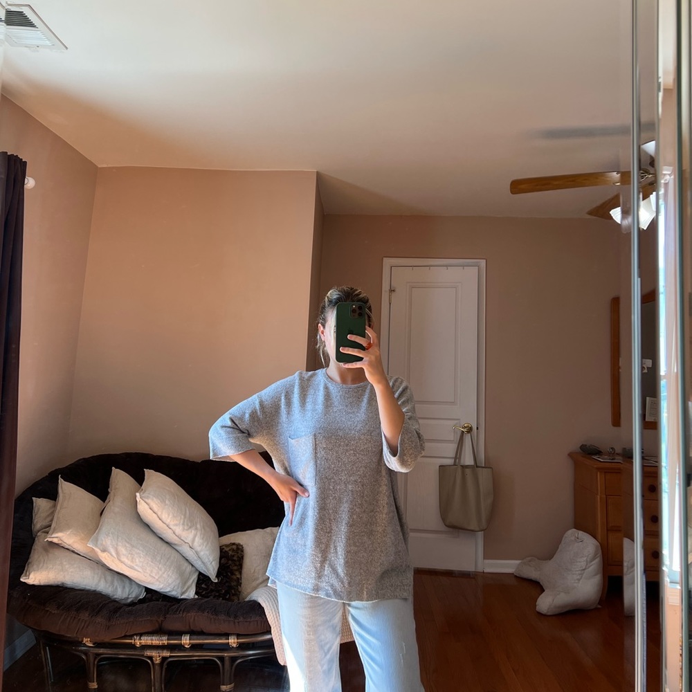 Zara soft grey quarter sleeve